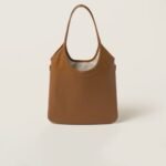 IVY Leather Handbag Cognac color