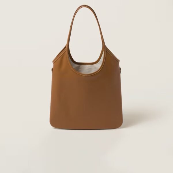 IVY Leather Handbag Cognac color