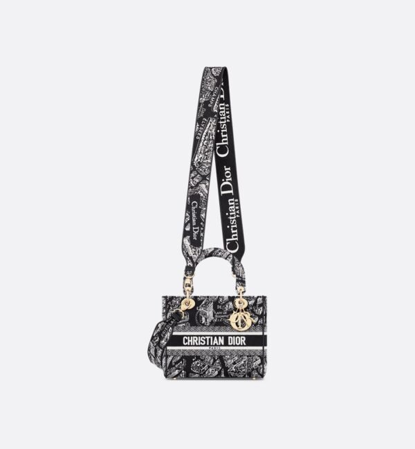 MEDIUM LADY D-LITE BAG Embroidery