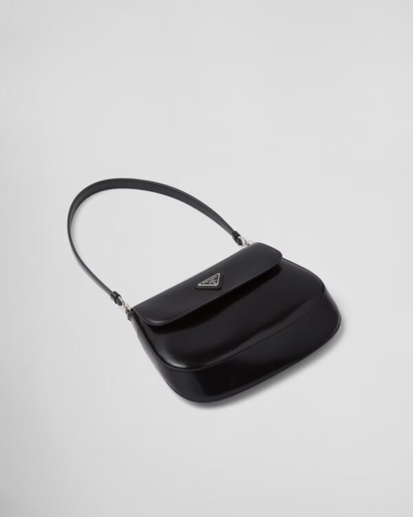 Prada Cleo Small Gloss Leather Flip Shoulder Bag