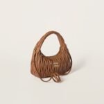 Wander Matelassé Medium Hobo Underarm Bag Cognac