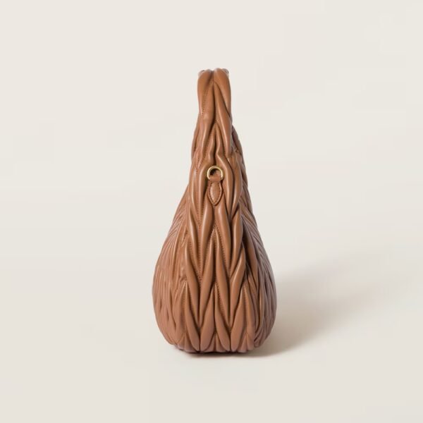 Wander Matelassé Medium Hobo Underarm Bag Cognac