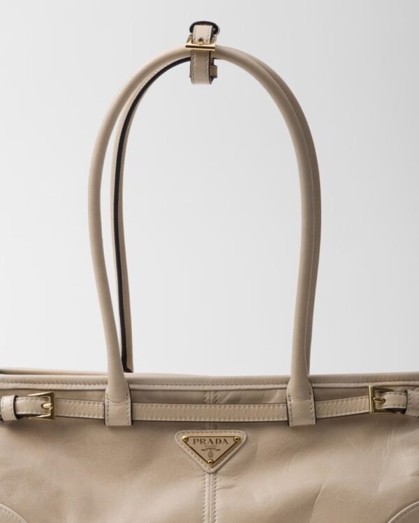 Prada Bonnie Medium Leather Handbag Lilac