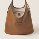 IVY Leather Handbag Cognac color