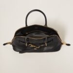 Aventure Nappa Large Leather Handbag Black