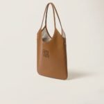 IVY Leather Handbag Cognac color